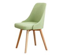 Chaises de salle à manger au design ergonomique moderne avec pieds en bois massif, tabourets rembourrés élégants pour restaurant, bureau, comptoir et utilisation familiale, option de couleur vert