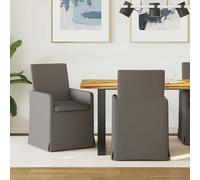 Vidaxl Chaises De Salle À Manger 2 Pcs Gris Foncé 57 X 67 X 95 Cm Lin