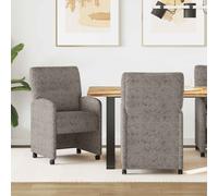Chaises de Salle à Manger avec Roues 2 pc Simili cuir suédé cuisine vidaXL vidaX