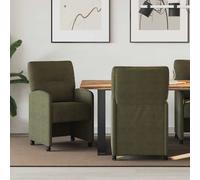 vidaXL Chaises de salle à manger 2 pcs Marron simili cuir suédé roulettes 57 x 67 x 95 cm