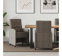 Chaises de Salle à Manger avec Roues 2 pcs Cuir suédé faux cuisine vidaXL vidaXL