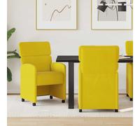 Chaises de Salle à Manger avec Roues 2 pcs Velours salle à manger vidaXL vidaXL
