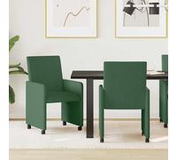 vidaXL Chaises de salle à manger modernes 2 pièces avec roues Crème 57 x 66 x 94 cm