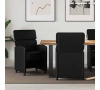 Chaises de Salle à Manger avec Roues avec roue 2 pc Simili cuir à Chic vidaXL vi