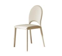 Chaises de salle à manger, chaises d'appoint rembourrées, chaises d'appoint pour salon, chaises de cuisine en cuir avec coussin en similicuir et pieds en métal, pour cuisine et salle à mange