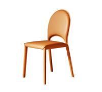 Chaises de salle à manger, chaises d'appoint rembourrées, chaises d'appoint pour salon, chaises de cuisine en cuir avec coussin en similicuir et pieds en métal, pour cuisine et salle à mange