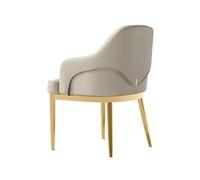 Chaises de salle à manger, Chaises de salle à manger modernes en similicuir avec cadre en métal, style milieu du siècle, for petits espaces ,Sièges de cuisine confortables pour les repas de(Gold)
