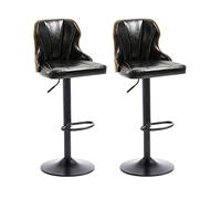 Chaises de Salle à Manger, Chaises de Salle à Manger, tabourets de Bar, Lot de 2 avec Coussin Doux en PU, Panneau arrière en Bois Massif