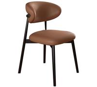 Chaises de salle à manger de cuisine modernes en similicuir rembourrées avec dossier incurvé Chaise de cuisine d'appoint rembourrée Chaises de salle à manger d'intérieur en cuir modernes for cuisine,