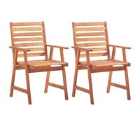 Chaises De Salle À Manger D'extérieur 2pcs Bois D'acacia Massif