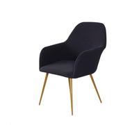 Chaises de salle à manger élégantes et modernes avec pieds en métal - Dossier rembourré en fausse fourrure pour un salon et une cuisine confortables - Solutions élégantes de décoration d'intérieur.