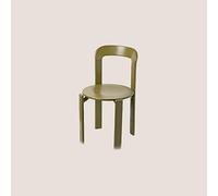 Chaises de salle à manger empilables élégantes et colorées pour petits espaces - Pieds modernes en bois massif et alliage d'aluminium - Idéales pour cuisine, bureau, bar, salon (G)