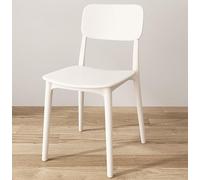 Chaises de salle à manger empilables modernes ensemble de 4 chaises d'événement légères sans bras pour cuisine, restaurant, salon, tabourets en plastique d'intérieur de couleur blanche avec capacité