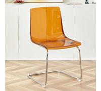 Chaises de salle à manger en acrylique, dossier transparent, design minimaliste, chaise de loisirs pour salle à manger et bureau, meubles transparents modernes