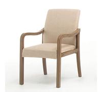 Chaises de salle à manger en bois avec accoudoirs et revêtement en tissu - Chaises d'appoint grises élégantes pour salle à manger, réception d'invités et zones de loisirs
