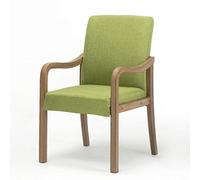 Chaises de salle à manger en bois avec accoudoirs et revêtement en tissu - Chaises d'appoint grises élégantes pour salle à manger, réception d'invités et zones de loisirs