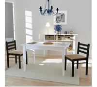 Chaises de salle à manger en bois JILI - BEST - Marron Hévéa solide et velours