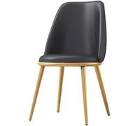 Chaises de salle à manger en velours avec pieds en métal - Sièges modernes noirs pour cuisine et salon, dossiers rembourrés confortables pour une décoration d'intérieur élégante