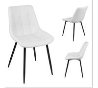 Chaises de salle à manger - JEOBEST - Lot de 2 - Cuir PU - Pieds en métal - 120 kg