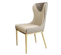 Chaises de salle à manger modernes, design scandinave, dossiers dorés, style de luxe léger créatif pour les repas décontractés et les espaces élégants, idéal pour un usage domestique