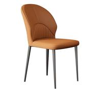 Chaises de salle à manger modernes du milieu du siècle, chaises de cuisine rembourrées avec pieds en métal, chaise d'étude en similicuir pour une décoration d'intérieur élégante