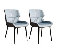 Chaises de salle à manger modernes du milieu du siècle, élégantes et confortables, dossier haut, design incurvé, en acier au carbone, pieds épais, accoudoirs, parfaites pour la maison et la salle à