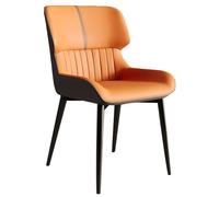 Chaises de salle à manger modernes du milieu du siècle, élégantes et confortables, dossier haut, pieds en acier au carbone, accoudoirs parfaites pour la cuisine et la salle à manger, couleur