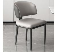 Chaises de salle à manger modernes du milieu du siècle en cuir rembourré avec pieds en métal, design confortable pour la cuisine et le bureau, la réception, meubles élégants et durables