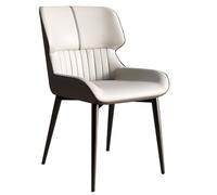 Chaises de salle à manger modernes du milieu du siècle, meubles de cuisine élégants et confortables, dossier haut, design incurvé, pieds en acier au carbone, accoudoirs, rembourrage doux, couleur