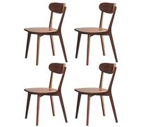 Chaises de salle à manger modernes du milieu du siècle, noyer avec dossier en chêne massif, meubles élégants pour cuisine et salon, qualité supérieure pour la maison et le restaurant