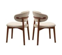 Chaises de Salle à Manger Modernes en Bois du Milieu du siècle, tabourets de Cuisine rembourrés, Ensemble de 2, Design Confortable sans accoudoirs avec Dossier élégant