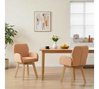 Chaises de salle à manger pivotantes Bouclé Sièges à Moderne set à vidaXL vidaXL