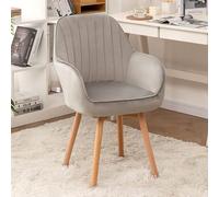 Chaises de salle à manger pivotantes modernes rembourrées en velours pour plus de confort et de style. Jolie chaise de bureau en bois du milieu du siècle pour vanité, bureau ou décoration de salon.
