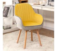 Chaises de salle à manger pivotantes modernes rembourrées en velours pour plus de confort et de style. Jolie chaise de bureau en bois du milieu du siècle pour vanité, bureau ou décoration de salon.