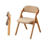 Chaises de salle à manger pliables ergonomiques en chêne - Rembourrées, légères, faciles à plier pour la maison et le bureau - Chaises d'appoint élégantes pour l'intérieur kaki