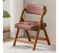 Chaises de salle à manger pliables et portables - Chaises ergonomiques en bois avec matériau en cuir, aucun assemblage nécessaire, idéales pour les fêtes, les pique-niques et le bureau à domicile