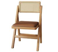Chaises de salle à manger pliables modernes en rotin avec assise rembourrée pour cuisine, salon, balcon, mariage et lecture - Chaises pliantes élégantes en bois pour un usage commercial