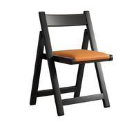 Chaises de salle à manger pliantes avec coussin, légère et confortable, moderne et simple pour fête, pique-nique, camping, bureau, mariage (taille L, orange)