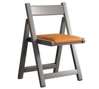 Chaises de salle à manger pliantes avec coussin, légère et confortable, moderne et simple pour fête, pique-nique, camping, bureau, mariage (taille S, orange)