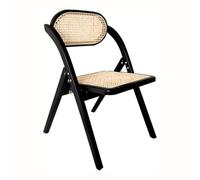 Chaises de salle à manger pliantes en bois, chaises d'appoint portables en rotin pour le salon et la cuisine, design de style campagnard, dernières tendances en matière de mobilier de maison