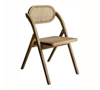 Chaises de salle à manger pliantes en bois, chaises d'appoint portables en rotin pour le salon et la cuisine, design de style campagnard, dernières tendances en matière de mobilier de maison