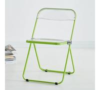Chaises de salle à manger pliantes transparentes et modernes, en acrylique, chaises empilables en acrylique, panneau en plastique et cadre en métal chromé, siège de salon en plastique PC