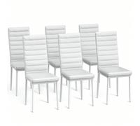 Chaises de salle à manger pour 6 personnes, adaptées pour 6 personnes, ensemble de table à manger en PU à haut, peuvent être associées à n'importe quelle table de la cuisine et de la salle à manger, a
