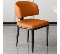 Chaises de salle à manger rembourrées en cuir moderne du milieu du siècle, chaises confortables avec pieds en métal pour cuisine et bureau, design élégant et durable, parfaites pour la décoration de