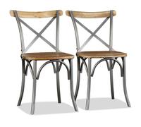 Chaises de salle à manger - VIDAXL - Bois solide de manguier - Marron