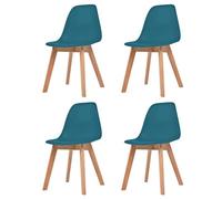 Chaises de salle à manger - vidaXL - Lot de 4 - Turquoise - Plastique - Design contemporain
