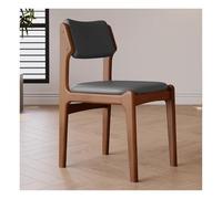 Chaises de salle à manger vintage en bois massif sans accoudoirs avec dossier carré, chaises de salon minimalistes pour salles à manger et cuisines (gris1)
