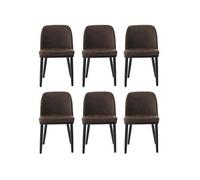 Chaises de Salle à Manger Vintage - set de 6-SALUT - Scandinave-Simili Marron