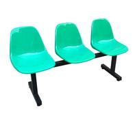 Chaises de Salle D'attente 3 Places, Rangées de Sièges Connectées, Banc D'extérieur en Plastique Facile à Monter, Chaises de Réception pour Aéroports, Banques, Stades, Terrains de Basket(Green)