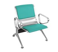 Chaises de salle d'attente avec accoudoirs, chaise de réception avec coussin de siège en polyuréthane, banc d'attente, mobilier de hall de bureau, bureau, entreprise, banque, hôpital (noir)